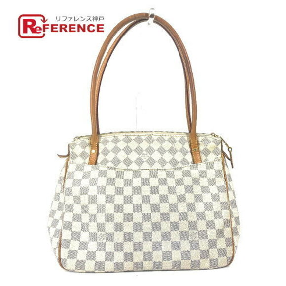 Louis Vuitton Damier Azur White Figerie PM Tote Bag Canvas White - Picture 1 of 9